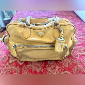 Vintage 100% Authentic Beige Prada shoulder bag, made in Italy
